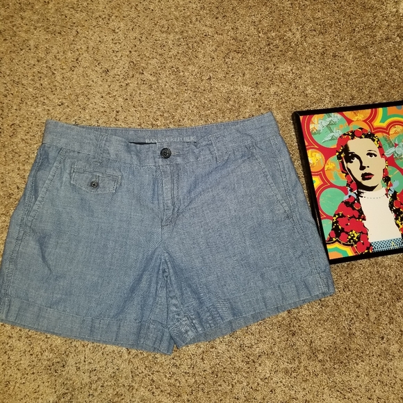 Banana Republic Pants - Banana Republic Blue Chambray Shorts 4